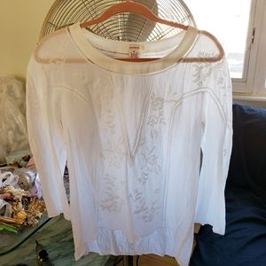 Sundance White Boho style top